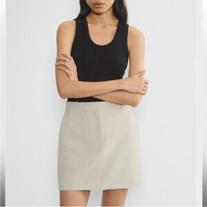 Aritzia Babaton Chisel Skirt 4 - Matte Pearl